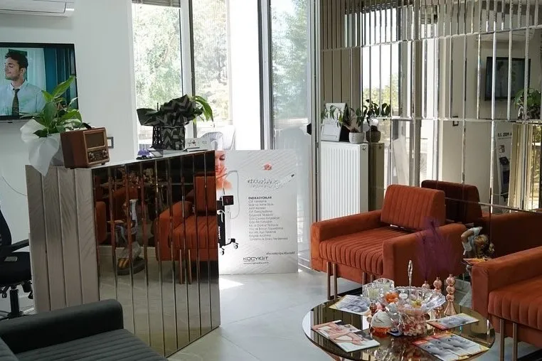 The waiting area of the practice